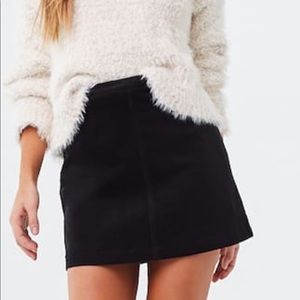 Forever 21 Black Faux Suede Skirt